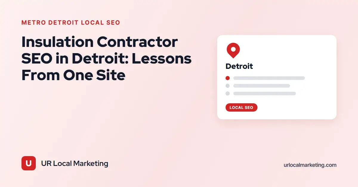 Insulation Contractor SEO in Detroit: Lessons From One Site