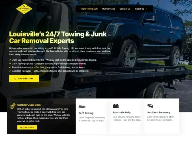 7 Powerful marketing for towing Tactics That Drive Happy Calls website screenshot