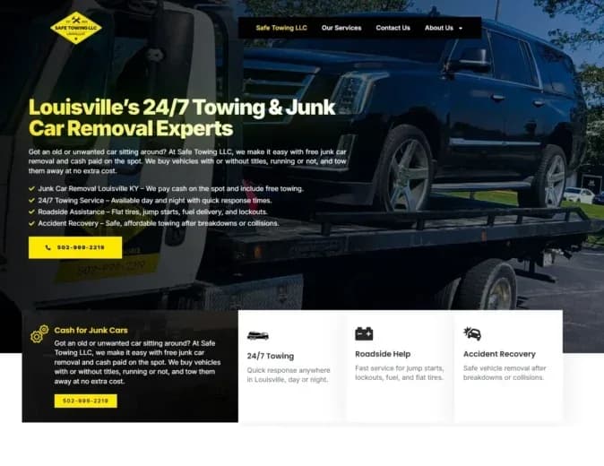 7 Powerful marketing for towing Tactics That Drive Happy Calls website screenshot