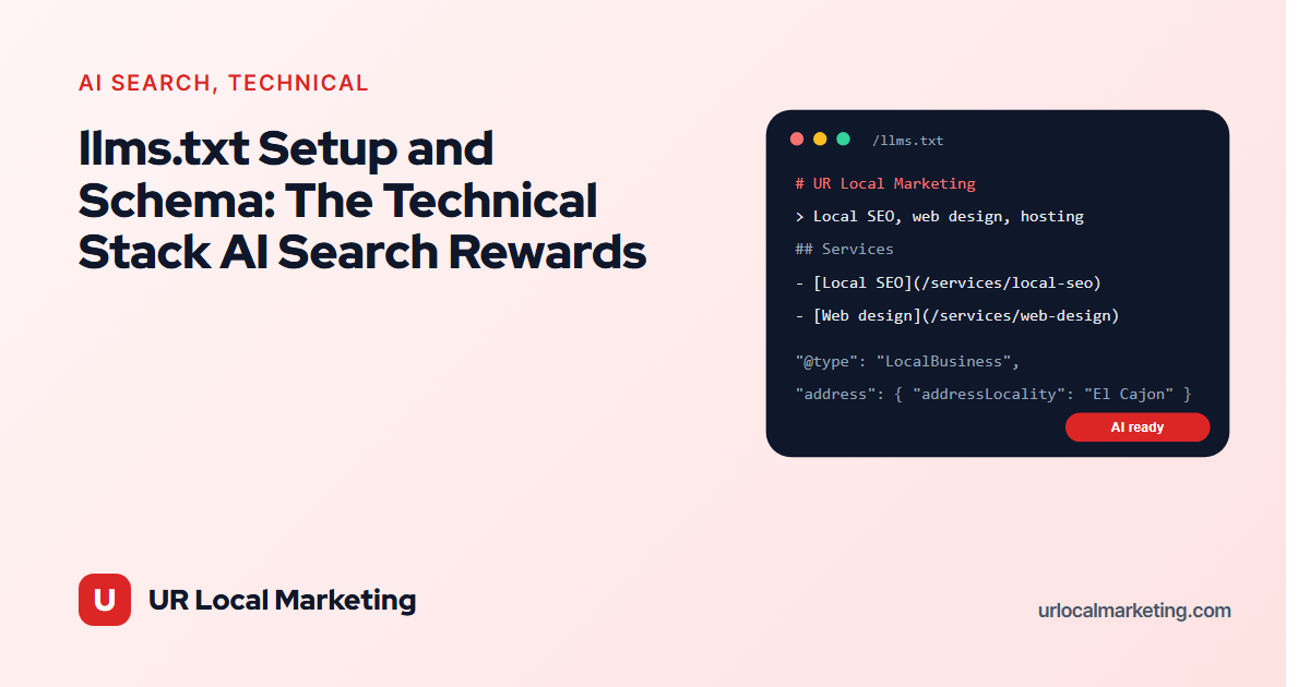 llms.txt Setup and Schema: The Technical Stack AI Search Rewards