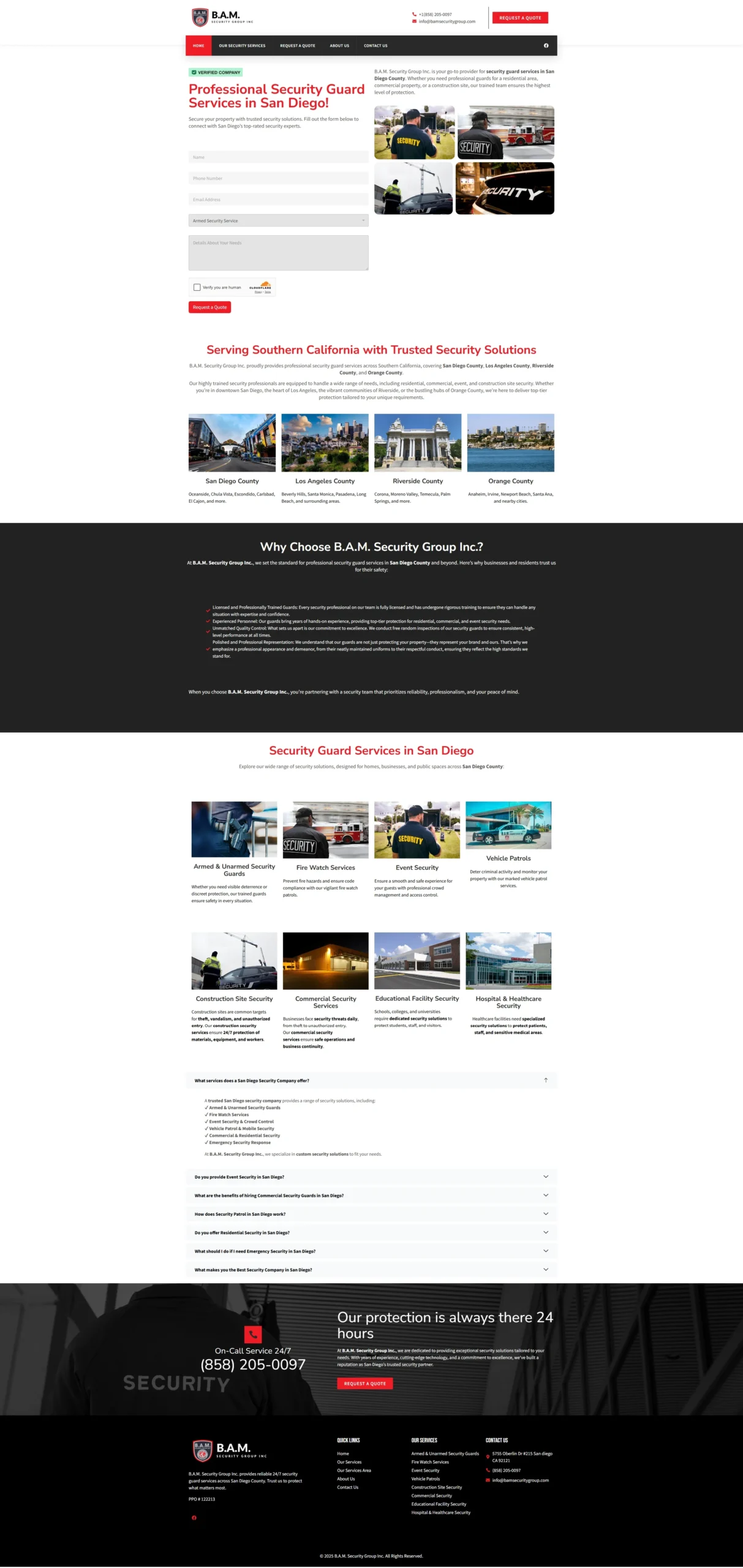 Pro Web Design for B.A.M. Security Group Inc 1 Pro Web Design for B.A.M. Security Group Inc
